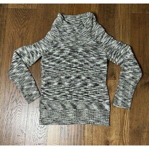 Calvin Klein Cowl Roll Neck Fitted Sweater Size‎ Small Metallic Gold